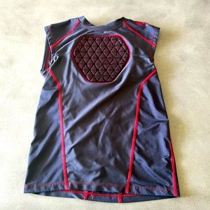 Lightly worn baseball body protective shirt youth large.